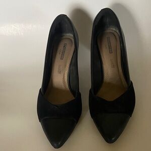 Clarks collection Black Women's Heels with black suede accents